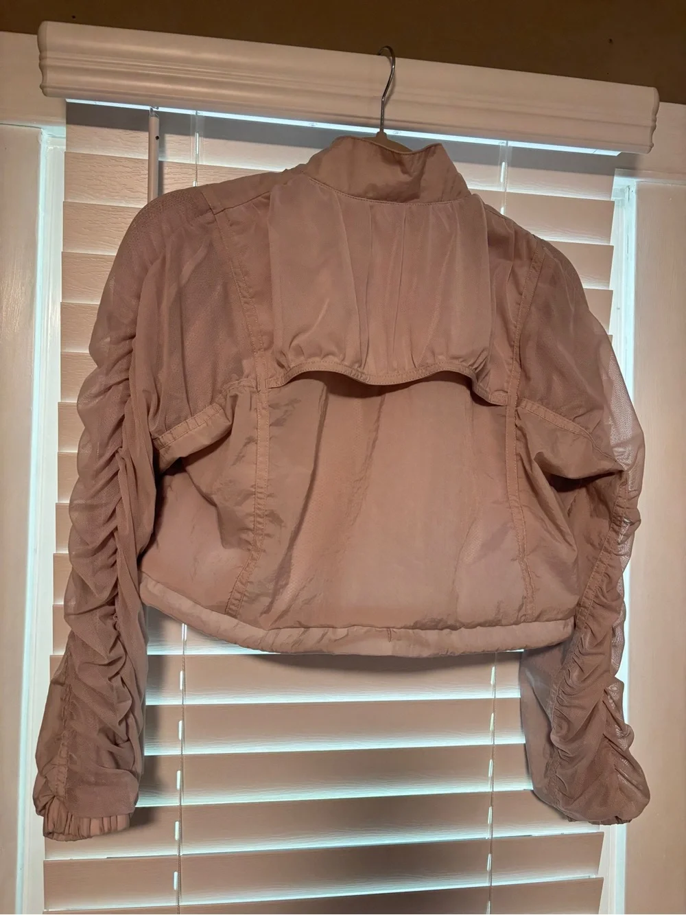 Nike Women's Dusty Pink Cropped Bomber Jacket